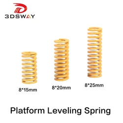 3DSWAY 4pcs 3D Printer Parts Heatbed Leveling Spring Kits Platform Accessories Length 15/20/25mm OD 8mm for Ender 3 CR10