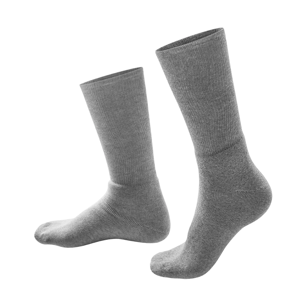 3 pairs Pack Thermal Work Sock, Thick Winter Terry Warm Endurance Crew Sock for Men/Women, Black and Gray