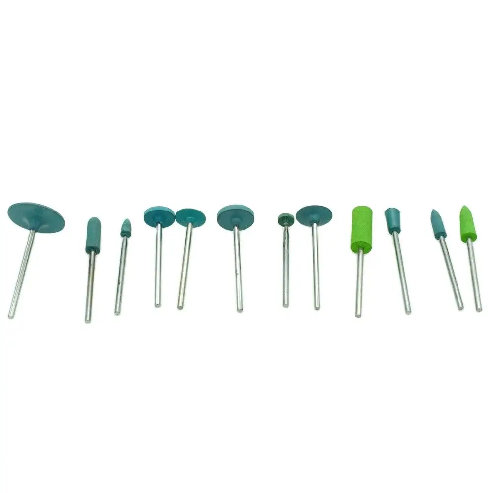 12pcs Silicone Point  Rubber Mounted Polisher 2.35mm Shank  Jewelry Grinding Head Rotary Tools