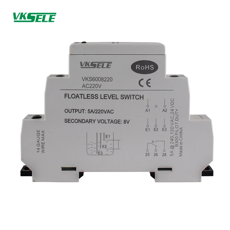 VKS6024 Hohe Empfindlichkeit Feste serie DIN schiene Schwimmer Schalter timer relais