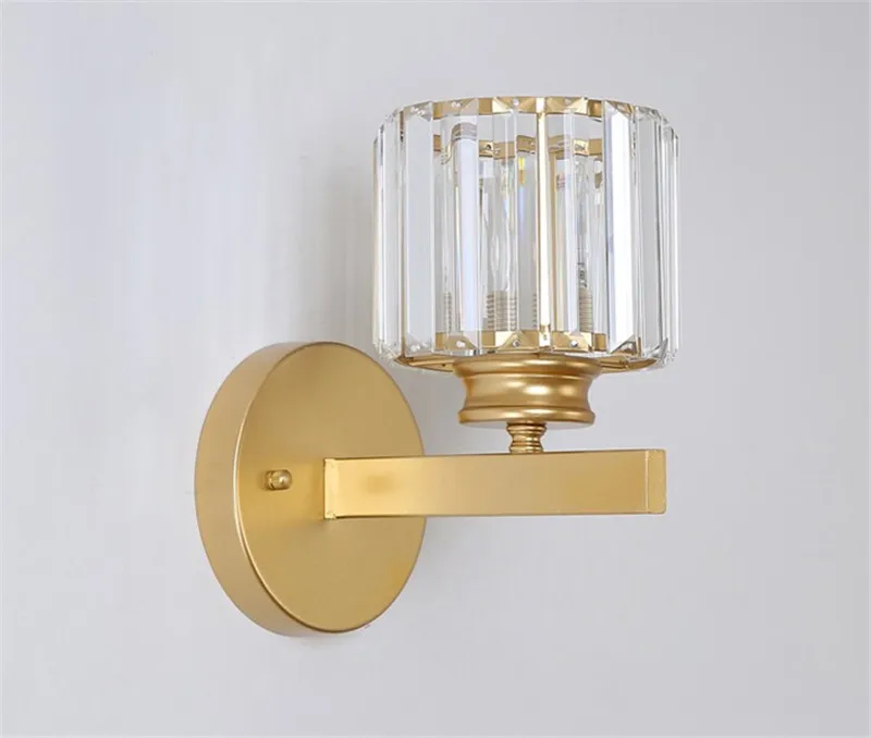 Imagem -05 - Modern Crystal Sconce Lâmpada de Parede Ouro e Preto Luz Metal Vidro Abajur Clássico Luminária Vintage Luminária de Parede Europeu