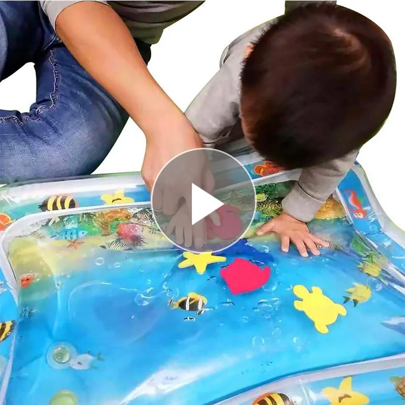 First Aid Inflatable Baby Water Mat Infant Playmat Toddler Fun Activity Play Center Kids Toys Sensory Stimulation Motor Skill