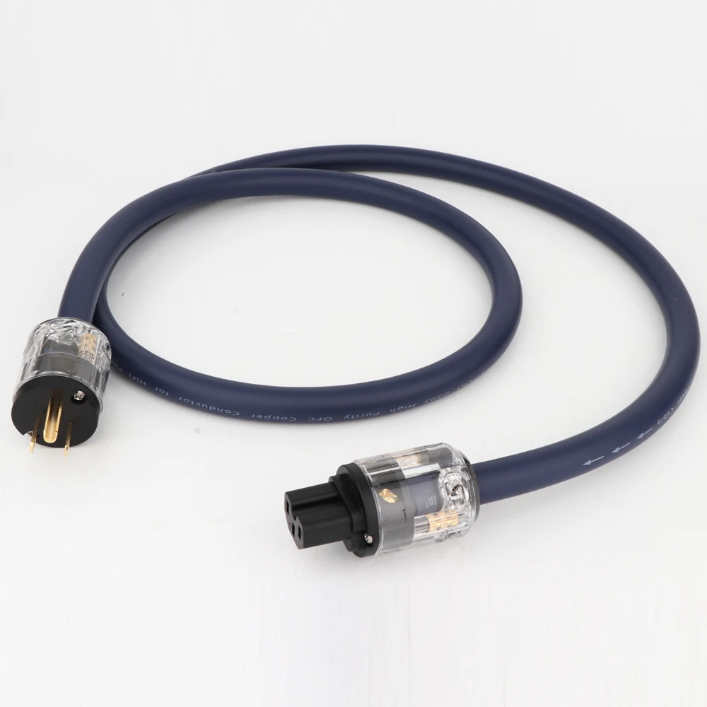 

Hi-end кабель питания OFC, провод питания переменного тока 12AWG HiFi, аудиокабель питания Schuko, Кабель с разъемом питания США