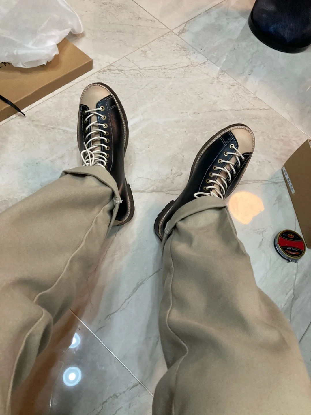 Szwy Goodyear-spawane męskie buty Chelsea wysokiej jakości skóra bydlęca męskie ręcznie robione buty w stylu Vintage — zdjęcie 6