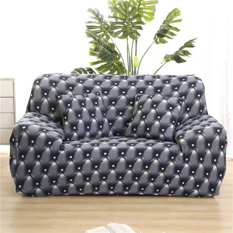 

Home Living Diamond Lattice Print Sofa Decor Seat Protector Cover Elastic Slipcover Stretch Couch Cover 1-4 Seaters Sofa Cover