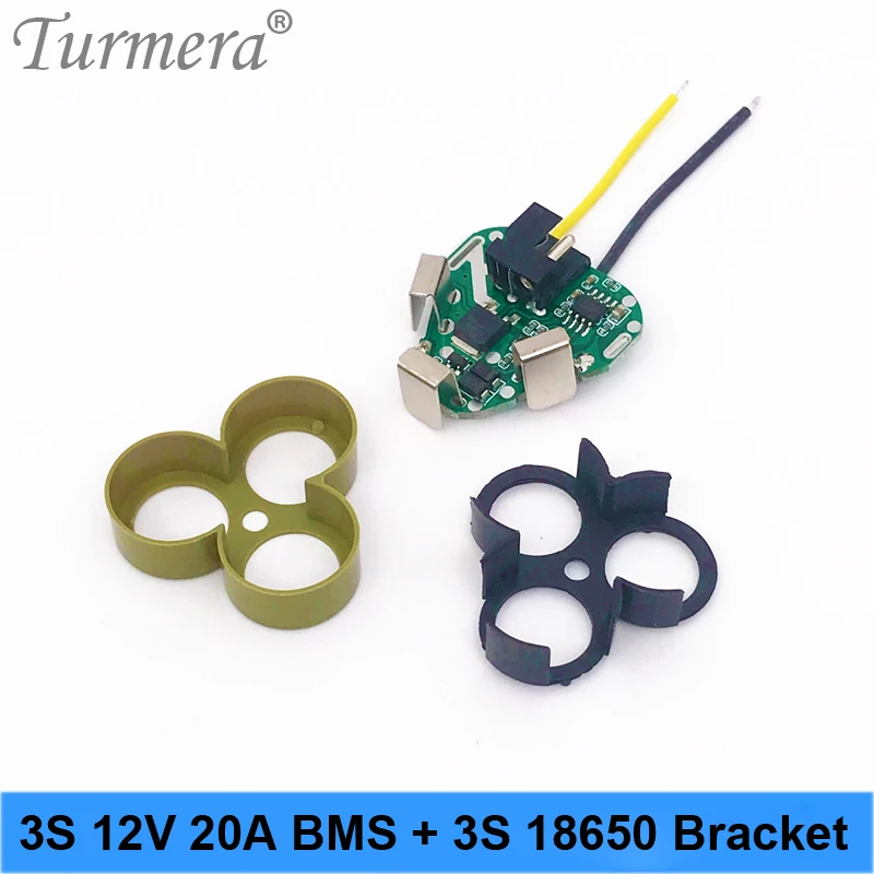 Screwdriver Battery 3S 10.8V 12.6 3S1P 18650 Bracket Holder and 12V 20A BMS Apply to Shrika Shura and RC Airplane Drone Turmera