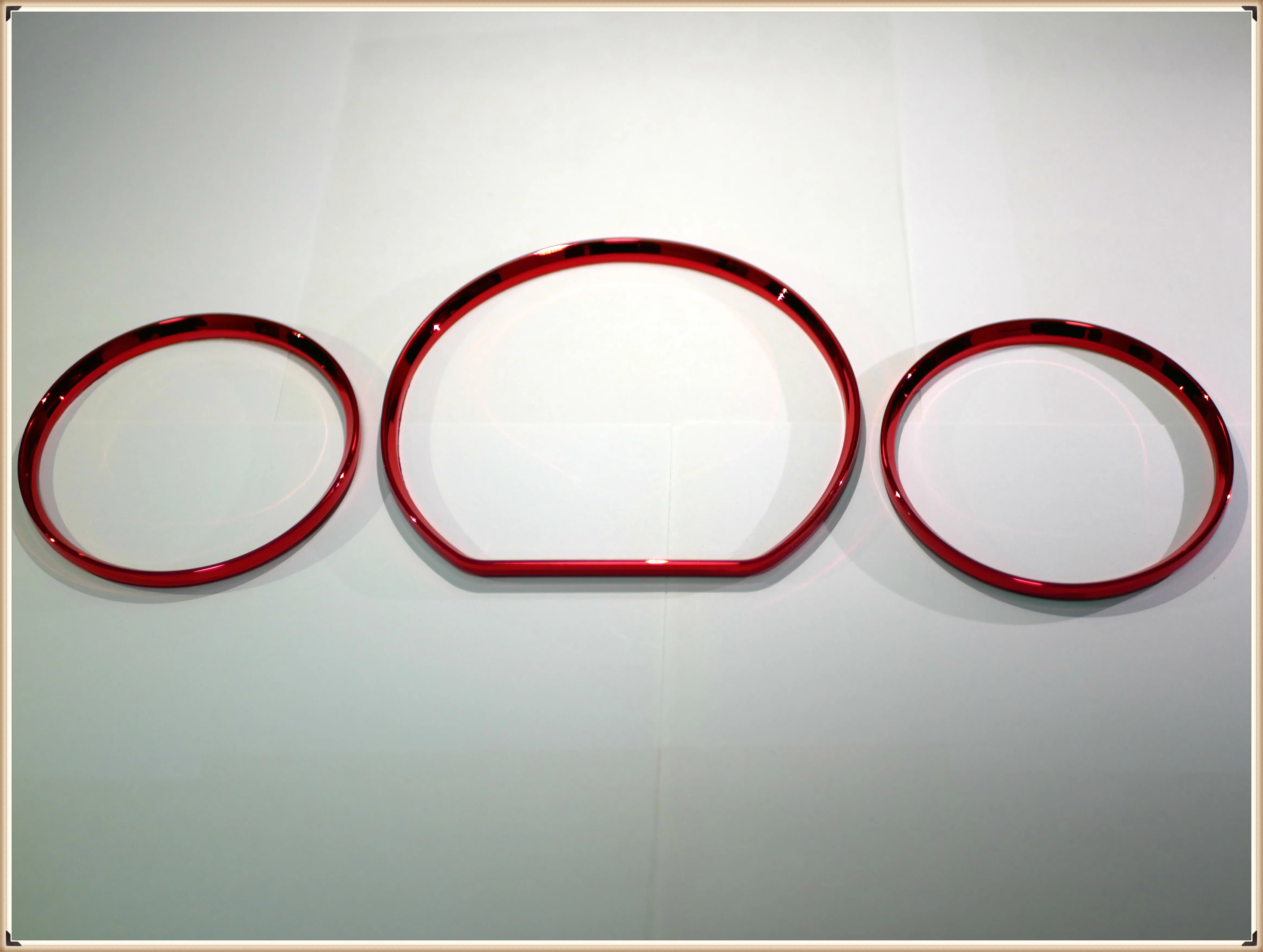 RED Speedometer Gauge Dial Rings Bezel Trim Chrome Tacho Rings for  Mercedes Benz W210 00-02 / W202 00-02