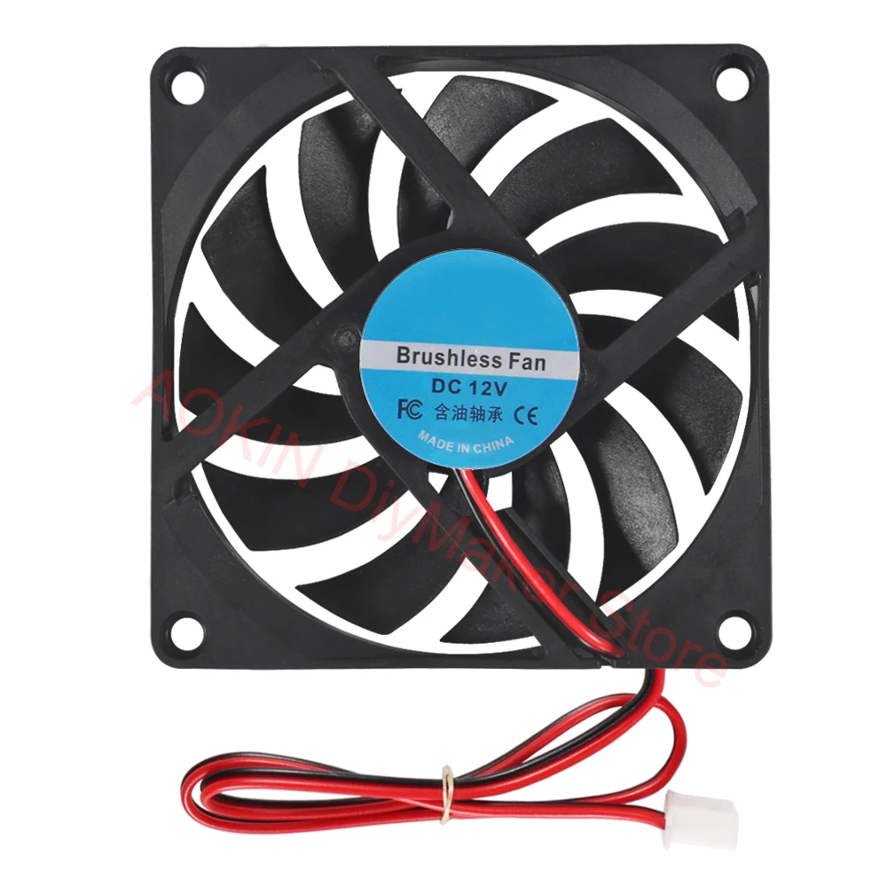 Brushless Cooling Fan 8010 Cooling Fan 5V 12V 24V 2 Pin 80x80x10mm Pc Computer CPU System Heatsink