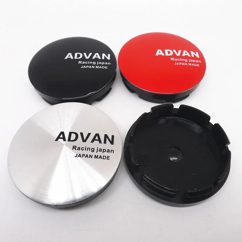 4pcs 56mm For ADVAN Racing Car Wheel Center Hub Cap Covers Emblem Badge Hub Auto Styling