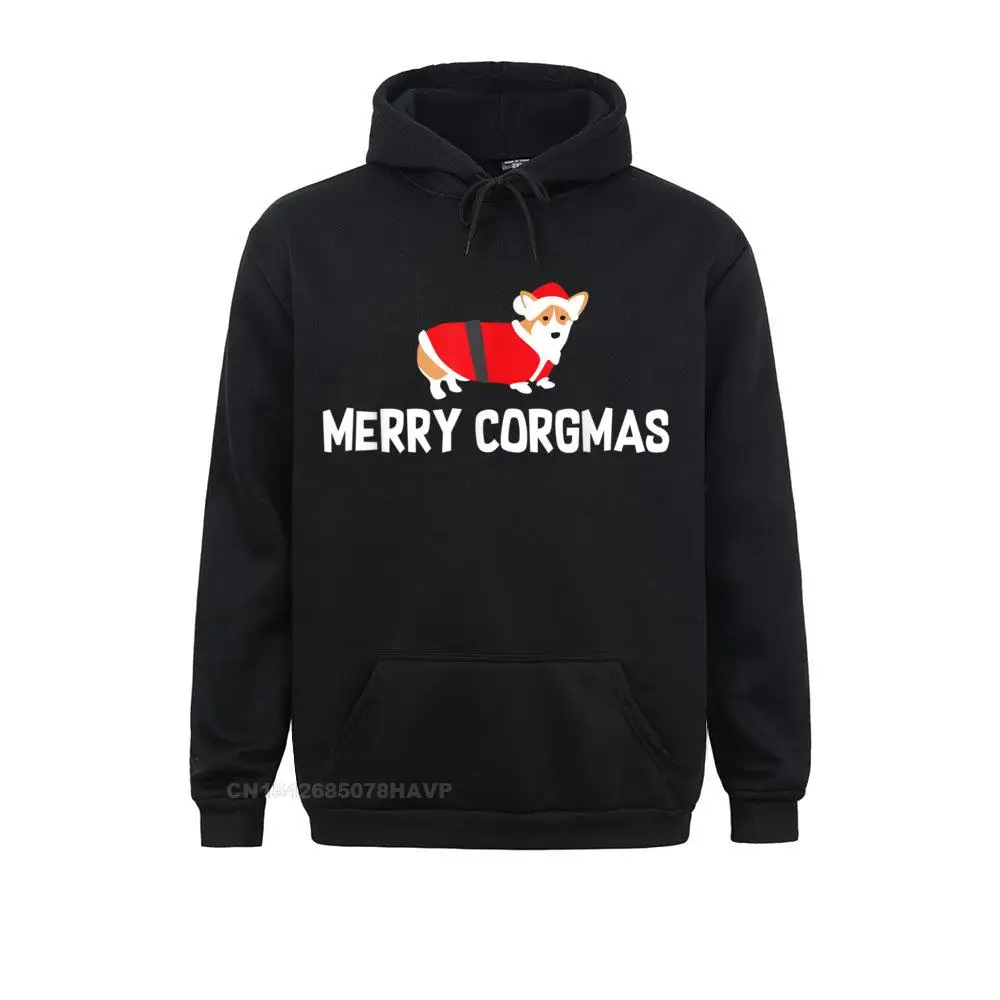 Corgi-Sudadera con capucha para hombre, camisa de manga larga con estampado navideño de feliz Corgmas, regalo para el Día del Padre, ropa de marca