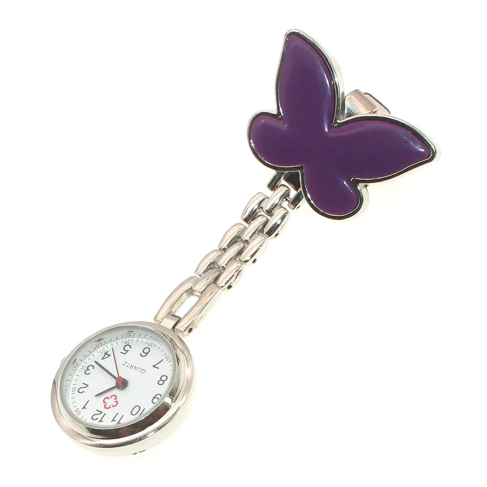 Orologio da infermiera a forma di farfalla Orologi da cartone animato carino Orologio da tasca modello da infermiera al quarzo da donna Buon regalo Farfalla Dropshipping
