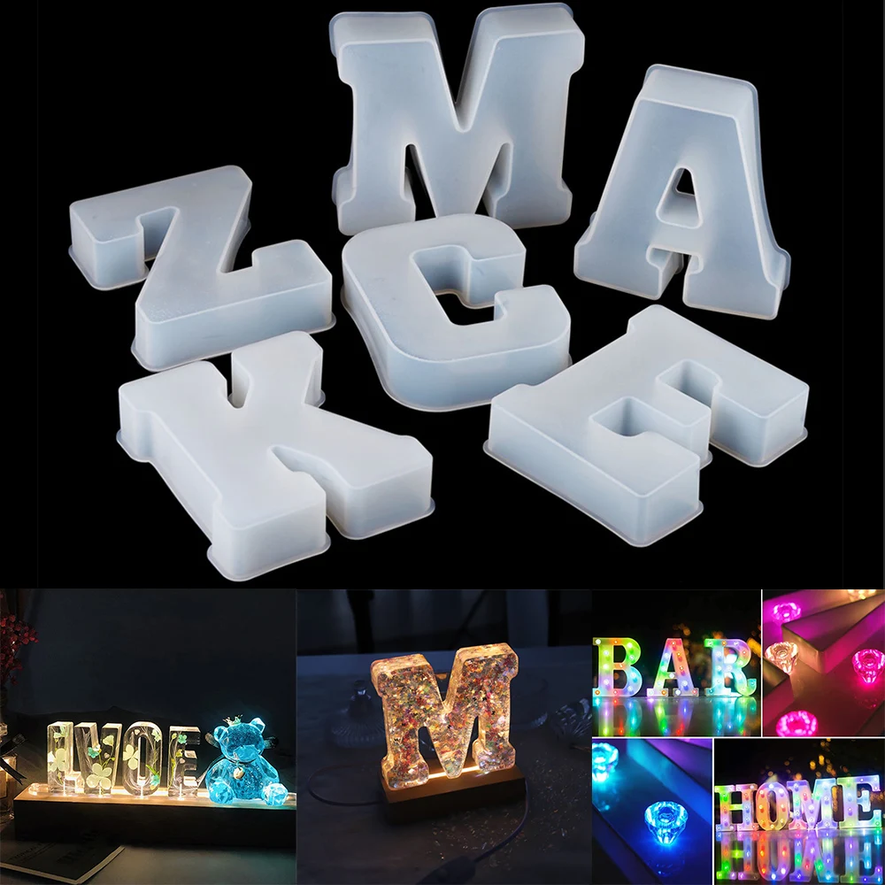 26 Large Alphabet Letter  Epoxy Resin Mold  A to Z Silicone Mould For DIY Resin Craft Party Wedding Home Decoration Supplies modern fashion reliefs texture 3d wallpaper living room bedroom pure color home decoration wallpaper papel de parede beibehang