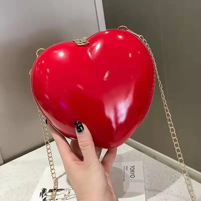 

Love Heart Bag Shoulder Bag Women Peach Heart Crossbody Bag Fashion Ladies Handbag Purse bolsa feminina Massager Bags Red Gifts