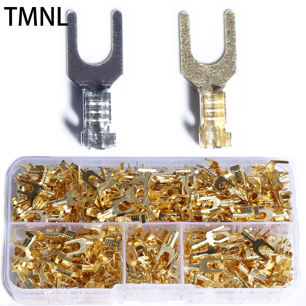 

Fork-Type Terminal quick connection Cable Wire Connector Crimp Y U type plug spring insert docking edge Crimping Electrical