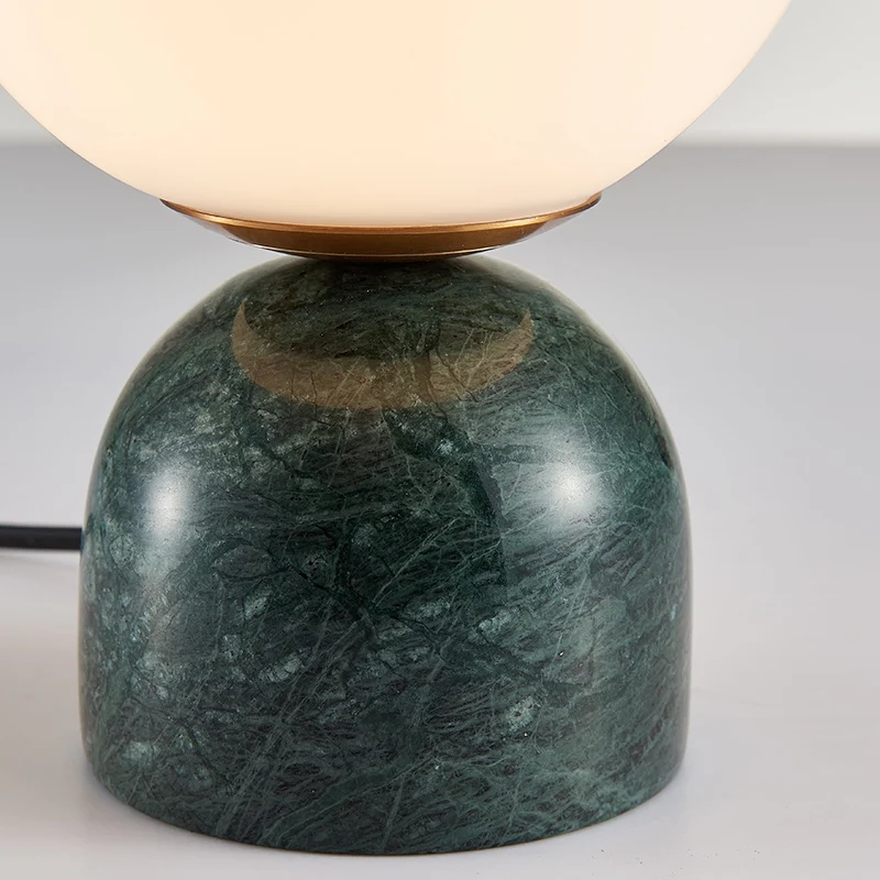 Nordic Creative Fashion Marble Table Lamp Post Moderm Simple Study Room Children Room Desk Light Bedroom Glass LED TableLighting