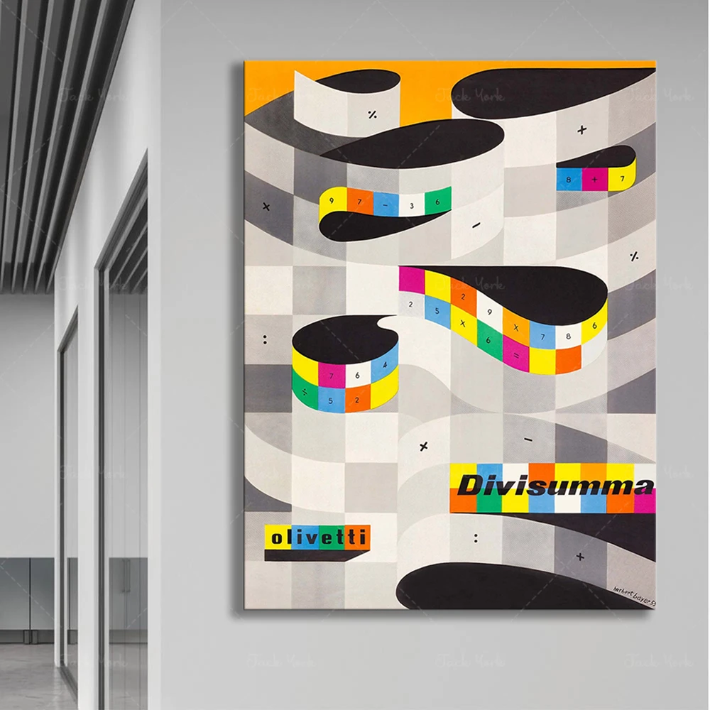 Herbert Bayer Bauhaus Poster | Olivetti Typewriter Print