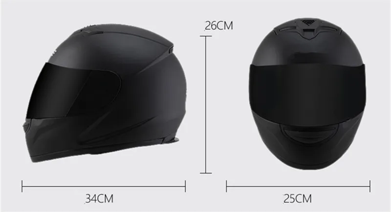 Hot Sale Bye Motorcycle Helmet Full Moto Helmet With Inner Sun Visor Safety Lens Racing Full Face Helmets S 55cm To 56cm