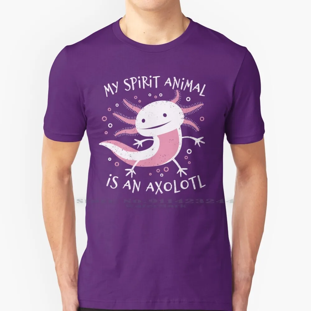 Cute Amphibian-My Spirit Animal Is An Axolotl 100% Cotton T Shirt Axolotl Art Axolotl Salamander Funny Axolotl An Axolotl