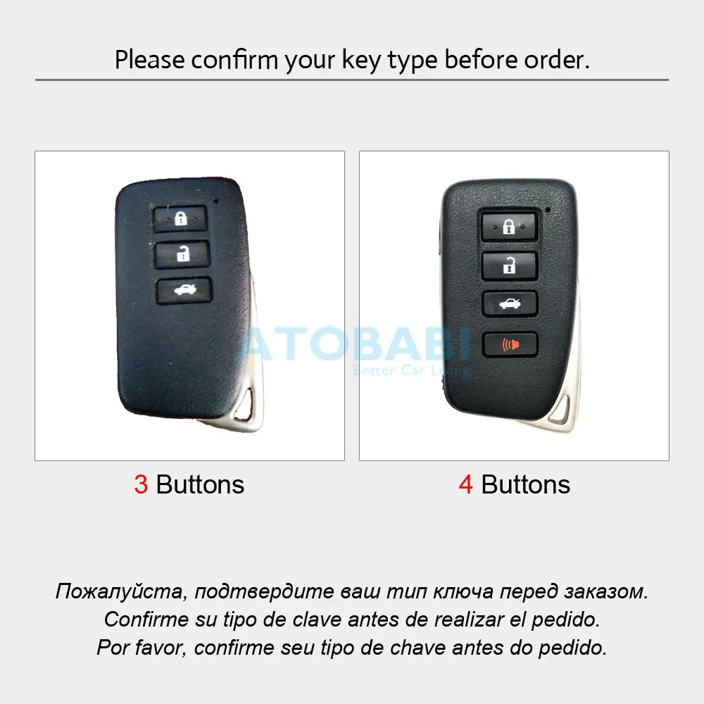 Leather Car Key Case For Lexus ES350 ES300h GS350 IS200T IS350 LX570 NX200 NX300 NX300h RC200t RX350 RX450h Remote Fob Cover Bag