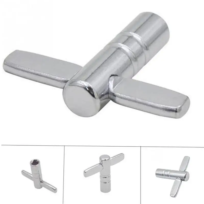 1PC Drum Tuning Key Adjustment Wrench Silver Metal Drum Key Tool Tuning Accessories Percussion N5M8