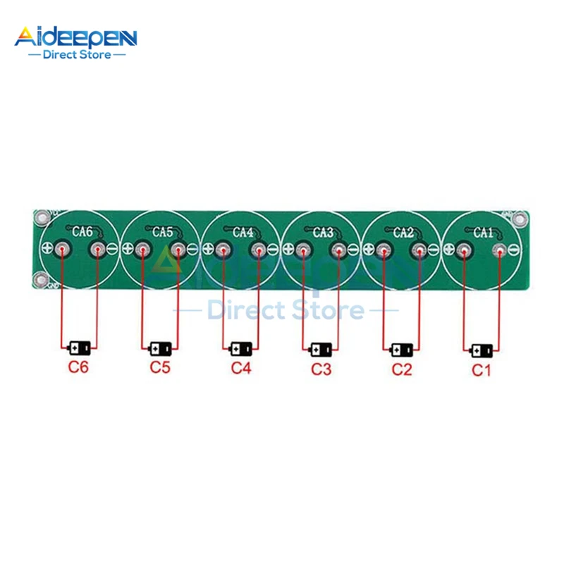 2.7V 100F 120F 220F 360F 400F 500F 6 String Super Condensatore Bilanciamento Bordo di Protezione Sei Serie di 100F-500F