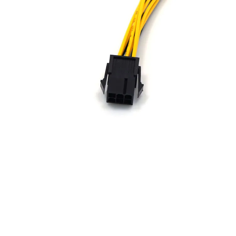 6Pin أنثى إلى ثنائي 6Pin ذكر PCI-E السلطة contte 6 دبوس إلى 2X6 دبوس 20AWG اللوحة الطاقة كابل إمداد الطاقة Y-الفاصل محول 20 سنتيمتر