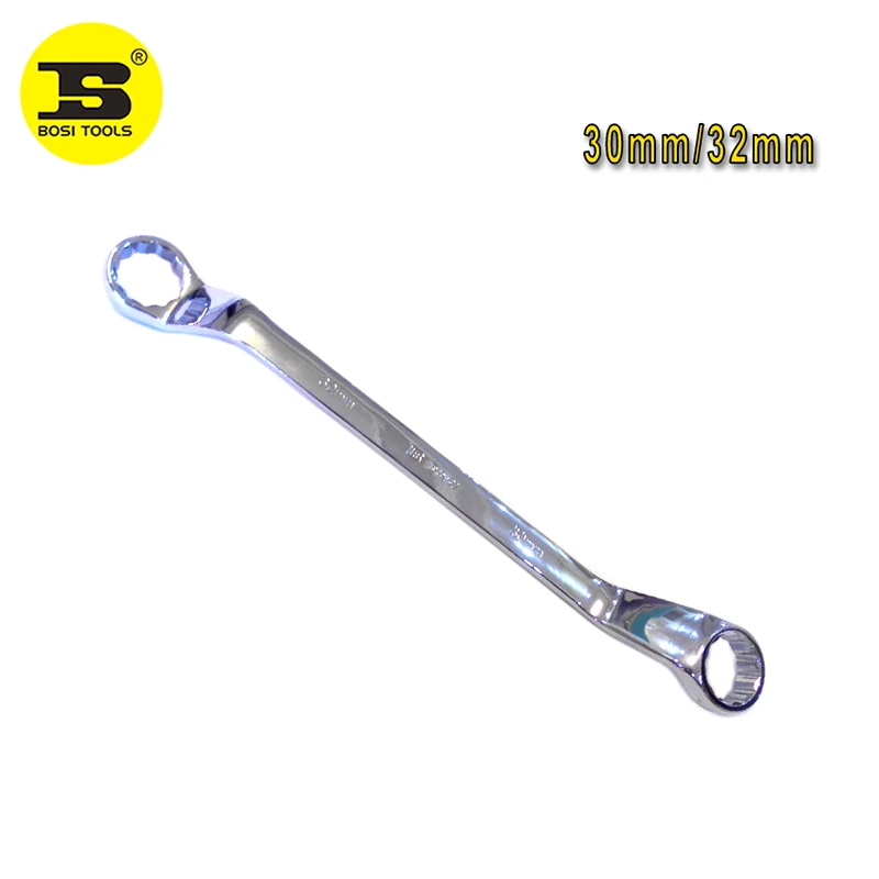 BOSI 30mm&32mm 12 Point Offset Double Box End Wrench Polished Finish Cr-V Steel