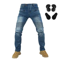 PK718 Motorcycle Riding Pants Pantalon Moto Jeans for Men Women Motocross Racing Trousers with 4 Knee Hip Protective Pads