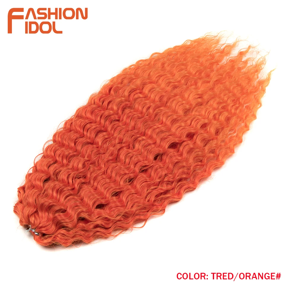 Ariel Hair Synthetic Twist Crochet Curly Hair 24 Zoll Water Wave Braid Hair Ombre Blonde Brown Deep Wave Flechten Haarverlängerung – Detail 25