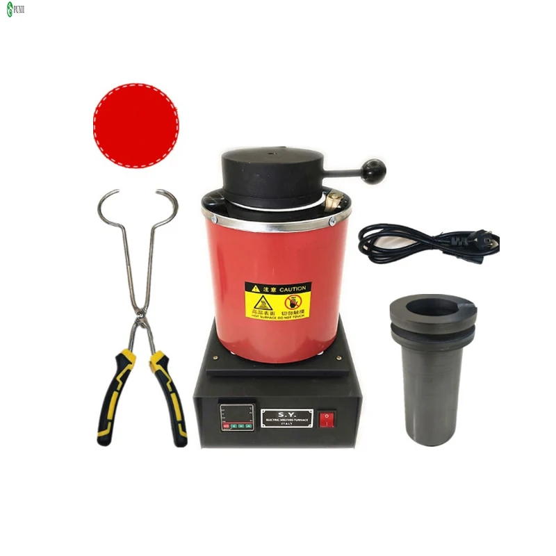 

Small gold melting furnace 2kg CNC melting gold 2kg digital display gold, silver, copper and aluminum household melting equipmen