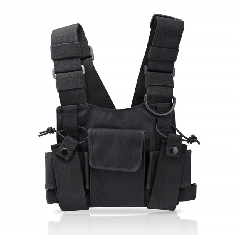 Universal Radio Harness Chest Rig Vest Two Way Radio Holster Holder for Men and Women Rescue Camping Hiking