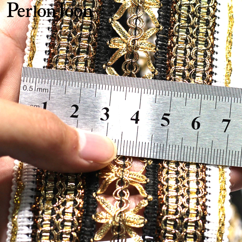 10 metri 7 cm Nastro treccia in filo d\'oro intrecciato in poliestere multicolore per borsa abbigliamento abito abbigliamento accessori decorativi