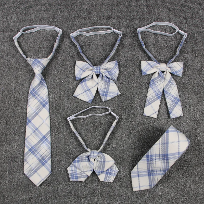 2020 Jk Uniform Lattice Bow Tie Cute Japanese/korean School Uniform Accessories Bow Tie Design Knot Cravat Necktie Adjustable