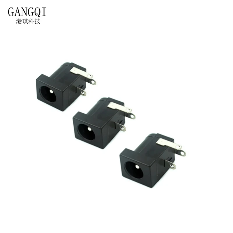 DC-005 de montaje PCB, 2,1 conector hembra de 5,5 x/2,5 MM, CC, color negro, 2,1 5,5 x/2,5 MM, 10 unidades por lote