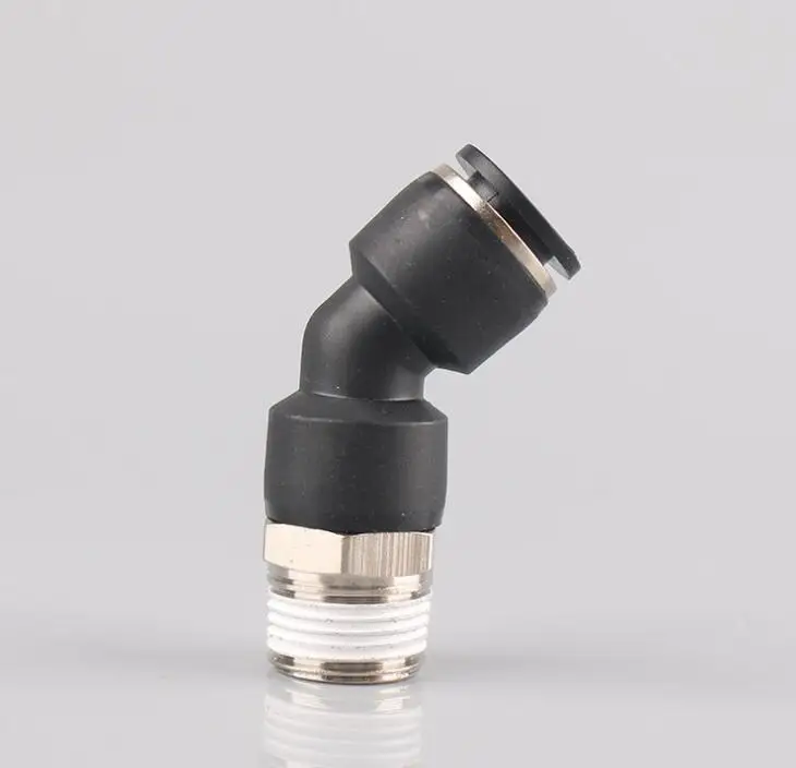 

PLH OD 4 6 8 10 12mm Internal Thread 1/8" 1/4" 3/8" 1/2" 3/8'' 1/2'' 45 degree plastic brass male elbow push in fitting