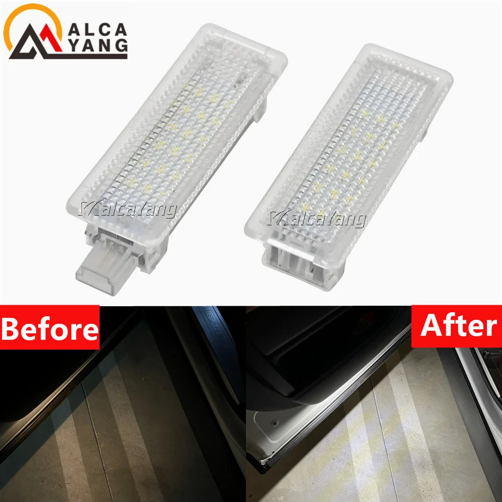 2X LED Car Door Welcome Light Canbus For Land Rover Range Rover Sport 2015 Evoque Freelander 2 Discovery 3 4 LR2 LR3 LR4