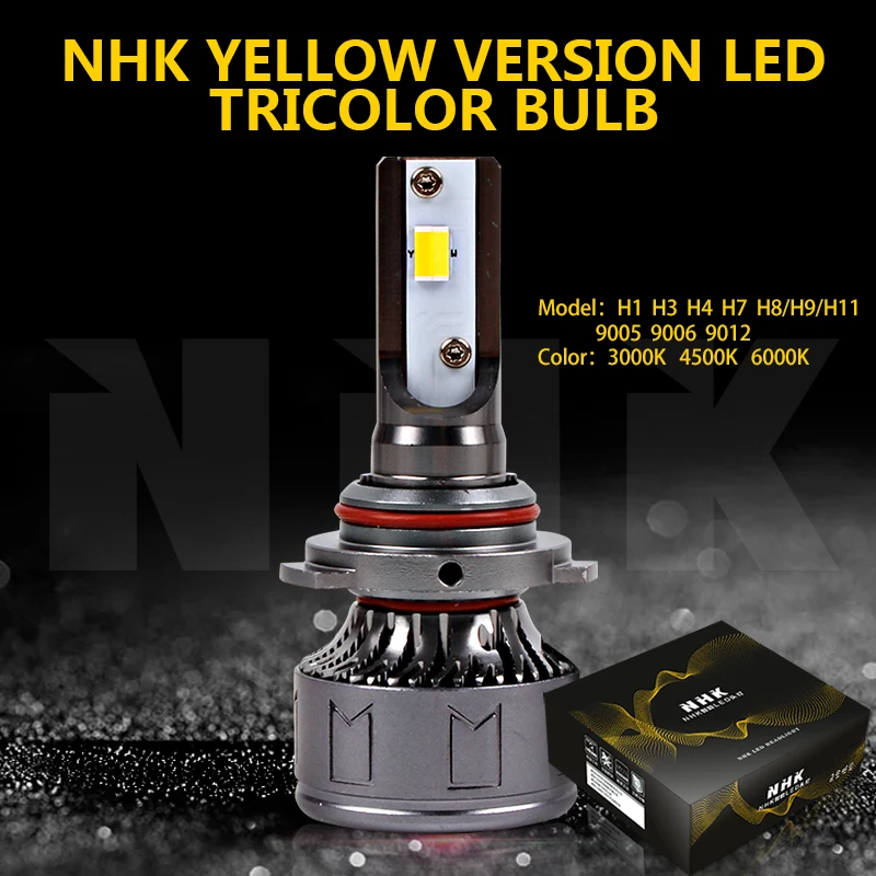 

NHK High Quality LED Tricolor Lamp 3000/4500/6000k for Car Headlight Retrofit