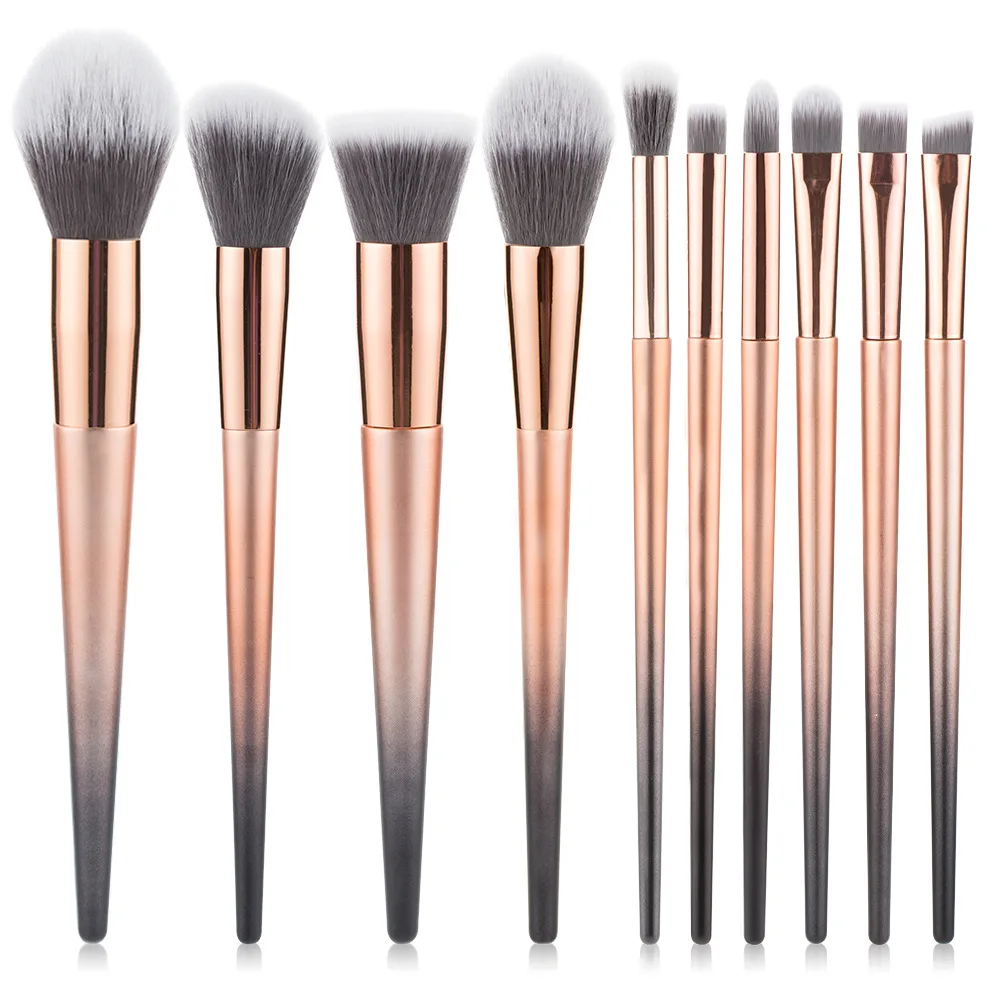 10 crystal tween brush set full set of eye shadow brush beauty tool mermaid brush manufacturers direct sale