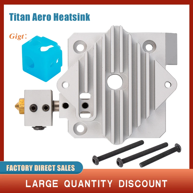 

Titan Aero Heat Sink Cooling block V6 Extruder Short Range Hotend 1.75mm Radiator 3D Printer Parts