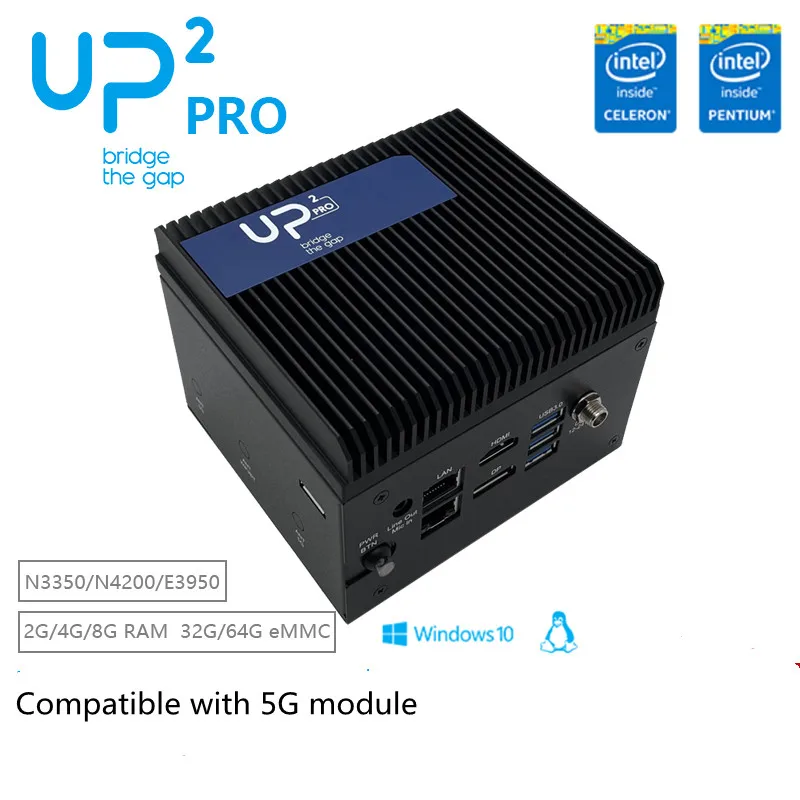 

New UPN-Edge Pro X86 development board edge computing box dual network ports, dual COM ports, support Win10