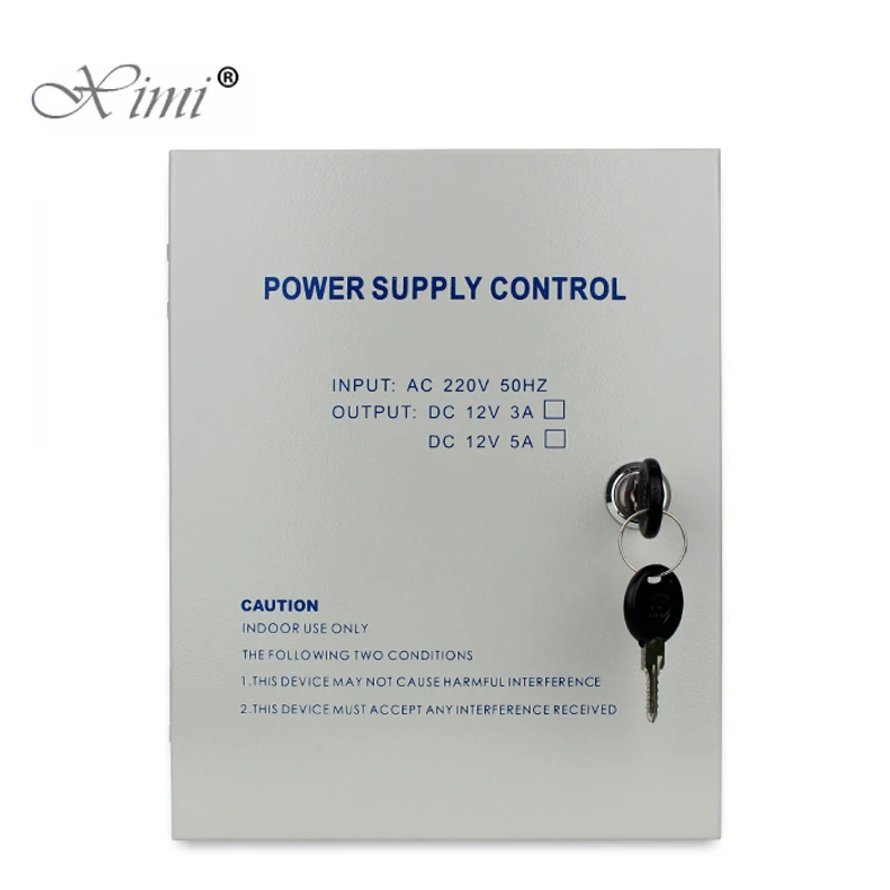 12V 5A Universal power supply for door access control system with backup Battery interface