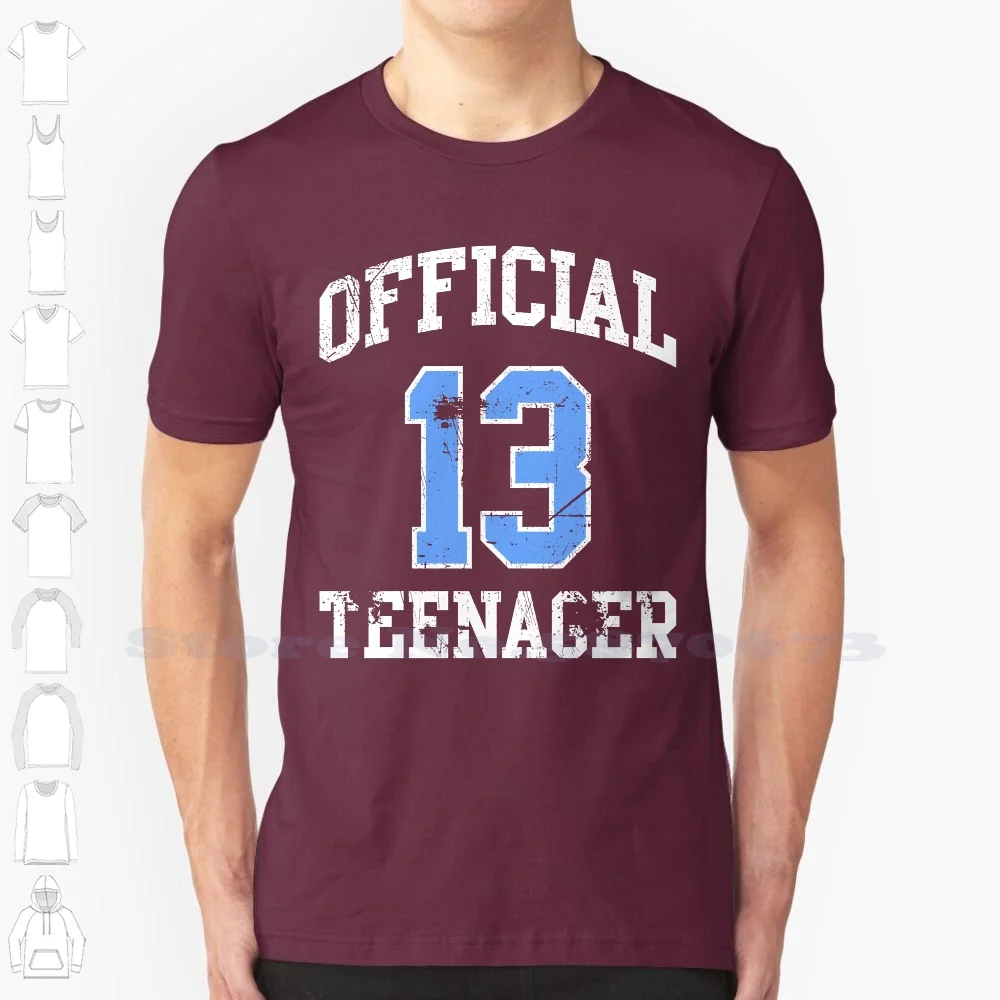 Round Neck Teenage Pop Top Tee Official Teenager Tshirt 13 Thirteen Birthday Shirt Boy Girl