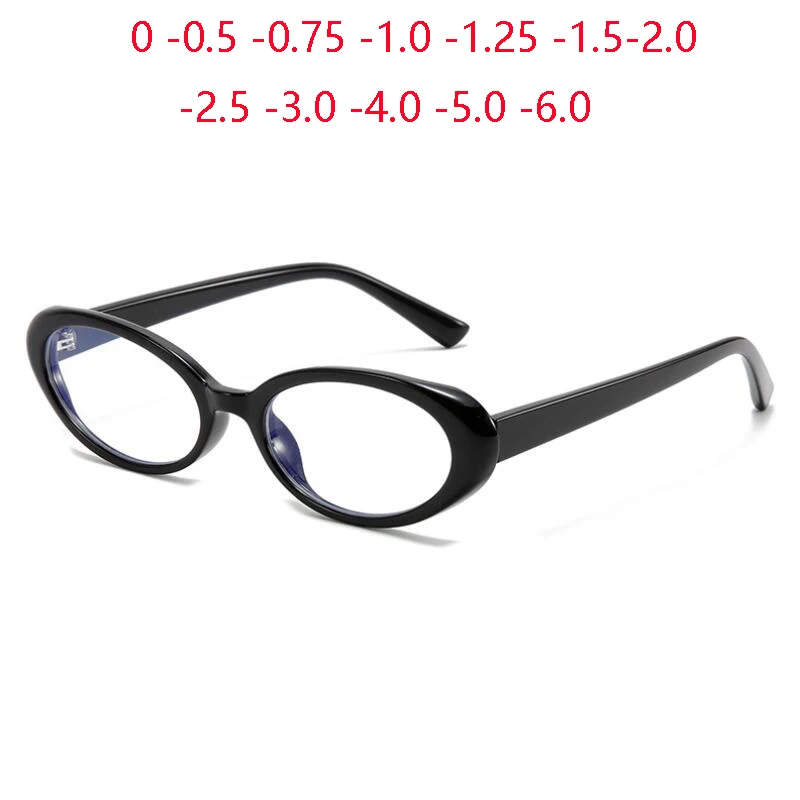 

Blue Light Blocking Oval Myopia Lens Prescription Eyeglasses Women Men Small Frame TR90 Optical Spectacles 0 -0.5 -0.75 To -6.0