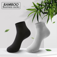5Pairs High Quality Men's Bamboo Fiber Socks Business Large Size EU 45 46 47 48 Breathable Deodorant Compression Men Long Socks