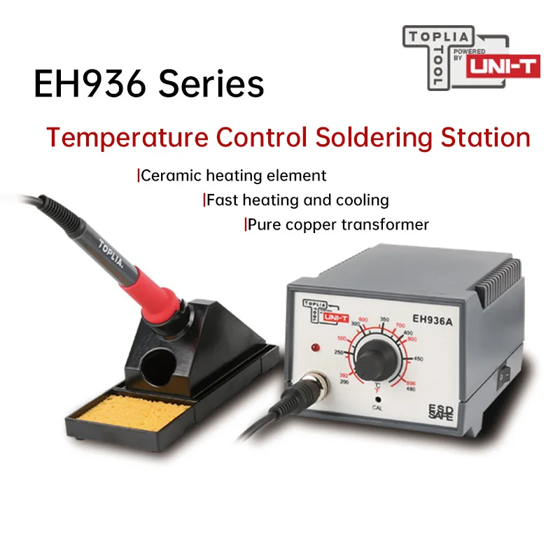 UNI-T Soldering Station EH936A/EH936B Pure Copper Transformer Ceramic Heating Core Temperature Control Welding Rework Station