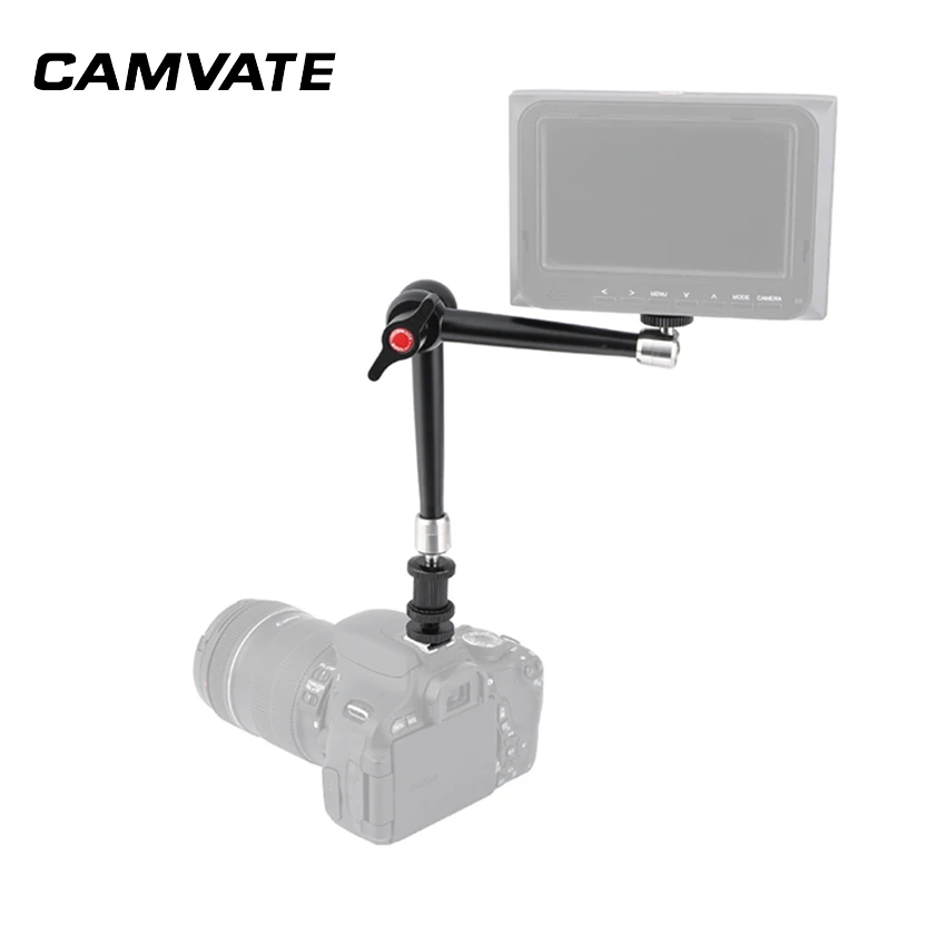 CAMVATE 11 "توضيح الذراع السحري مع 1/4'' ذكر المواضيع والأحذية محول تركيب للميكروفون/رصد/الفيديو الضوئي/فلاش تصاعد