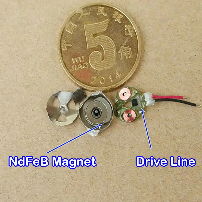 هزاز صغير بدون فرش للهاتف الخلوي ، 2 قطعة ، 8 × 2.55 مللي متر ، محرك اهتزاز من نوع الزر ، DC 2V-6V 3.7V