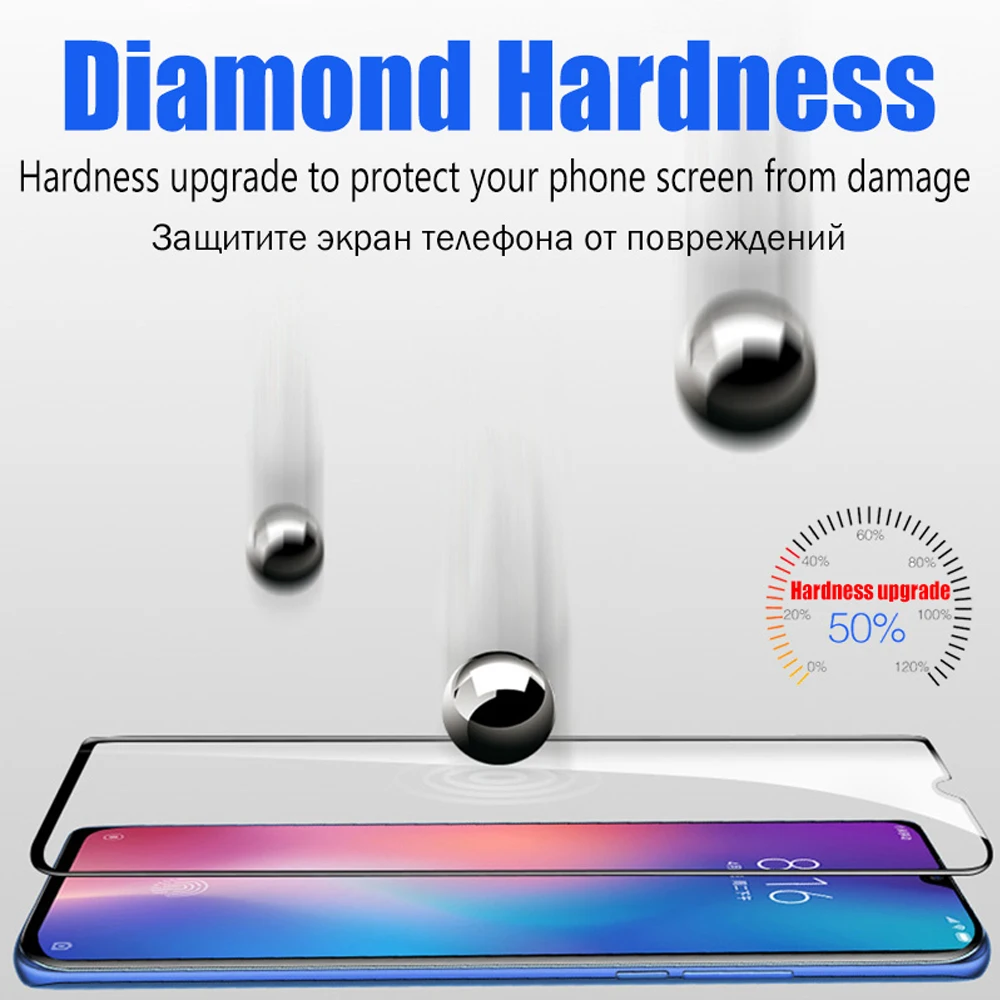 2Pcs 9D full cover tempered glass for xiaomi mi A2 lite A3 lite protective film phone screen protector smartphone on the glass image 3