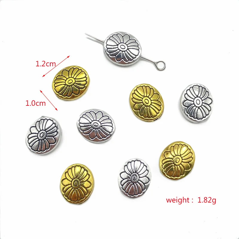 JunKang Oval Round Piece Perforated Bead Connector jewelry making DIY handmade bracelet necklace accessories color preservatio