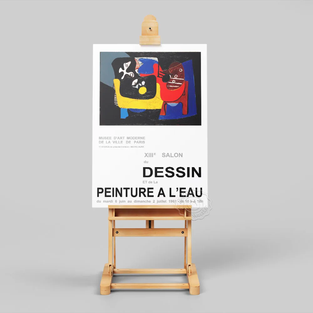 Xiie Salon Du Dessin Et De La Peinture A L'Eau Poster, Modern Artists Colours Abstract Art Prints, Vintage French Art Home Decor